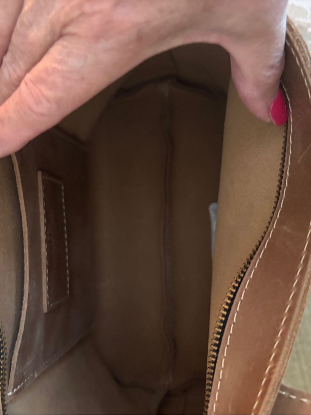 Portland Leather Goods-retired color Cappucino Medium CB Tote with Tassel. - Picture 4 of 4